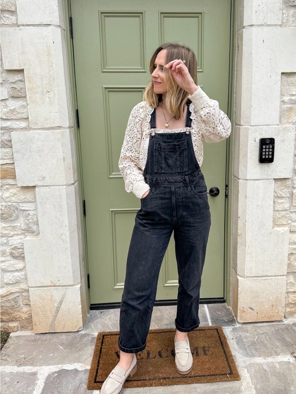 ASOS Black Denim Women's Overalls Jeans - Classic Straight Leg